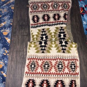 Tribal Patterned Knit Scarf